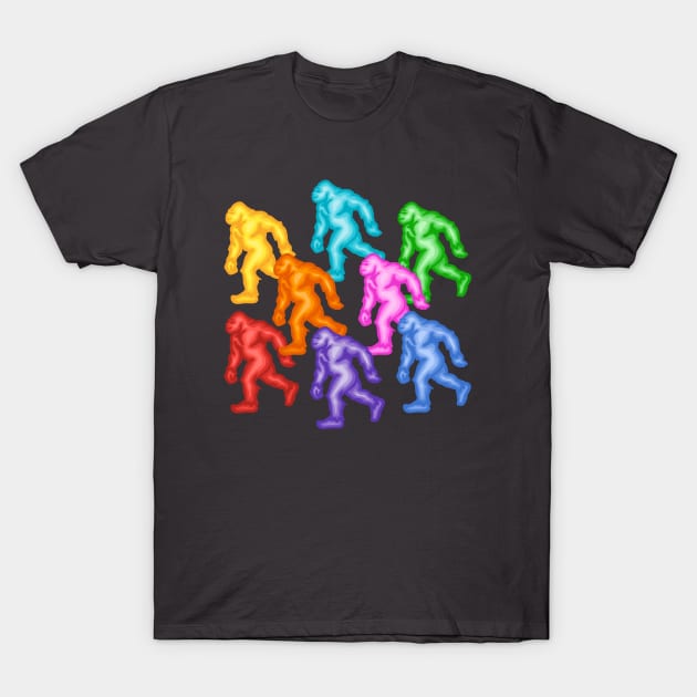 Rainbow Bigfoot T-Shirt by Slightly Unhinged